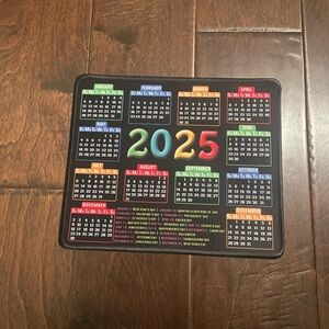 Colorful 2025 Calendar Mouse Pad